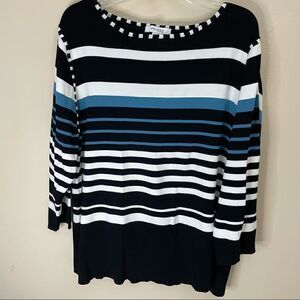 Dressbarn | XLarge| Striped| 3/4 sleeve |Soft